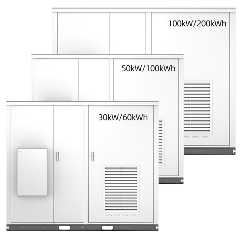 Przenośna szafa magazynowa energii o mocy od 60 do 200 kWh do zastosowań przemysłowych o dużej pojemności na zewnątrz